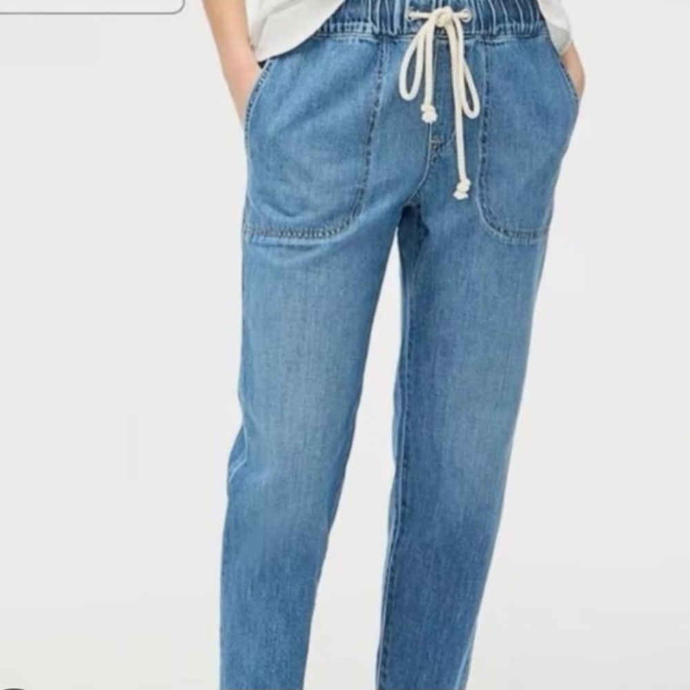 Celebrity Pink Drawtring Light Blue Straight Leg Jeans Medium